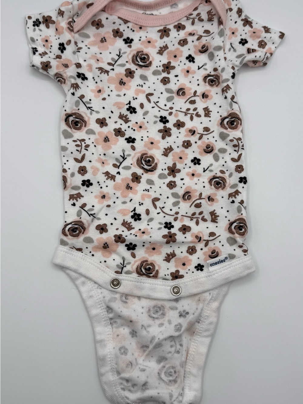 Floral 3 Month Girl Short Sleeve Onesie Bundle (5 pcs) - Picture 6 of 6